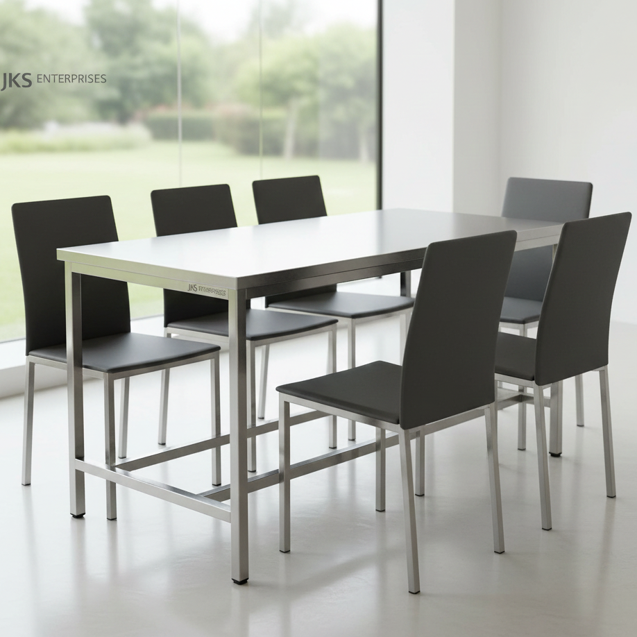 stainless steel dining table